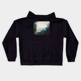 The Auvers Valley on the Oise River (after 1884) by Pierre-Auguste Renoir. Kids Hoodie